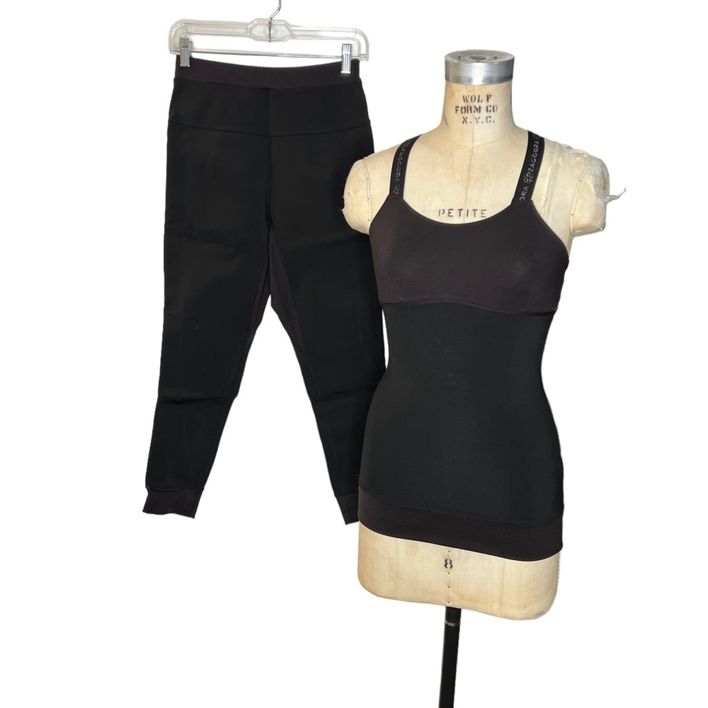 Zagora black neoprene workout set